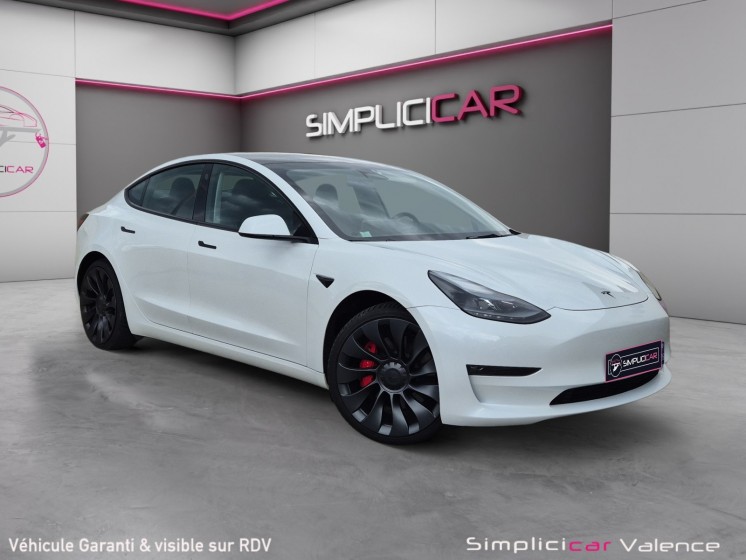 Tesla model 3 performance awd modèle 2023 avec tva hayon elec batterie garantie jusqu'en 2030 occasion simplicicar valence -...