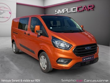 Ford transit custom cabine approfondie 320 l2h1 2.0 ecoblue 130 ss bva8 limited distri faite occasion simplicicar carcassonne...