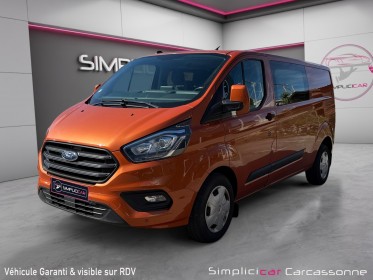 Ford transit custom cabine approfondie 320 l2h1 2.0 ecoblue 130 ss bva8 limited distri faite occasion simplicicar carcassonne...