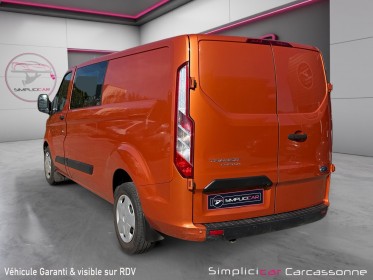 Ford transit custom cabine approfondie 320 l2h1 2.0 ecoblue 130 ss bva8 limited distri faite occasion simplicicar carcassonne...