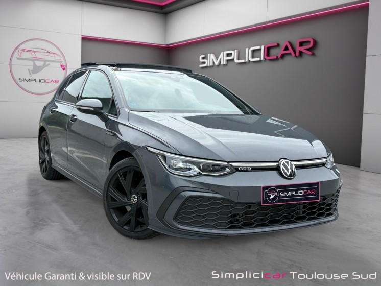 Volkswagen golf 2.0 tdi scr 200 dsg7 gtd affichage tête haute toit ouvrant intérieur cuir garantie 12 mois occasion...