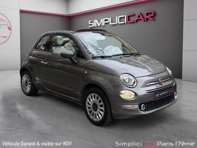 Fiat 500c serie 6 1.2 69 ch lounge regulateur de vitesse radar de recul garantie 12 mois occasion paris 17ème (75)(porte...