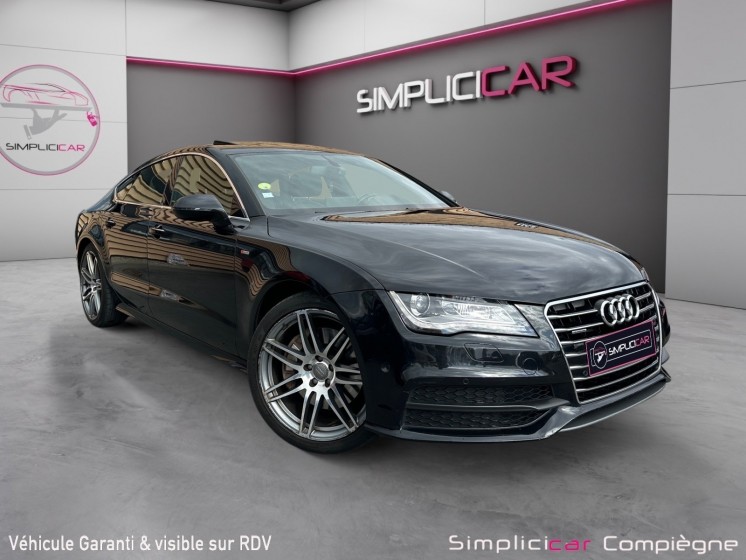 Audi a7 sportback s line  quattro v6 3.0 bitdi 313ch - suivi - exclusive - full - occasion simplicicar compiegne simplicicar...