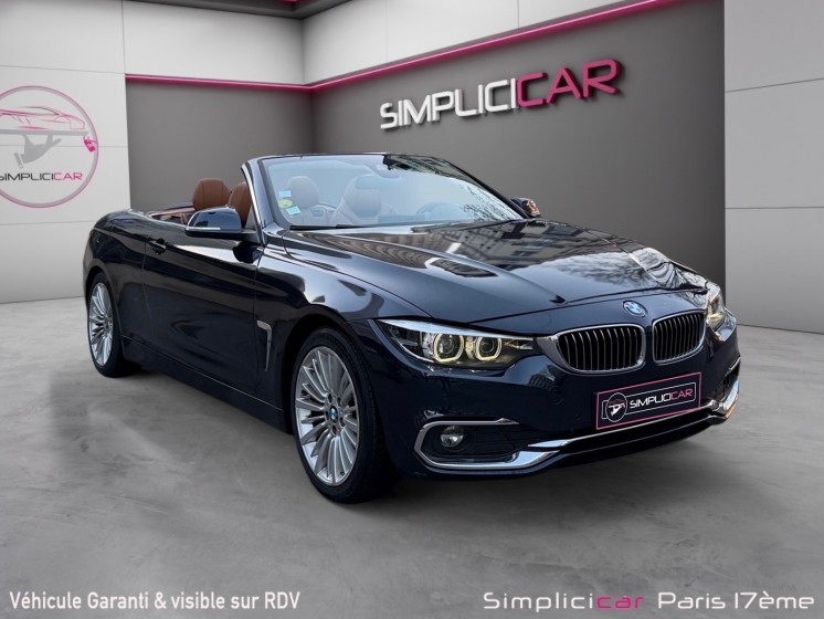 Bmw serie 4 cabriolet f33 lci 420d 190 ch luxury- camÉra de recul-siÈges ÉlÉctriques À mÉmoire chauffant-ouverture...