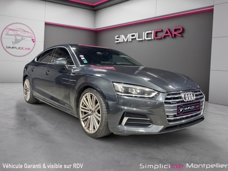 Audi a5 sportback 252ch 2.0tfsi s line s tronic 7 toit ouvrant siege electriques carplay occasion montpellier (34)...