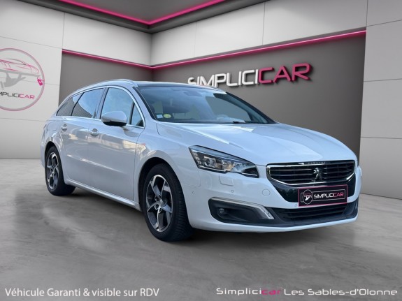 Peugeot 508 sw 2.0 bluehdi 180ch ss eat6 allure interieur cuir siege electrique chauffants toit panoramique garantie 12 mois...