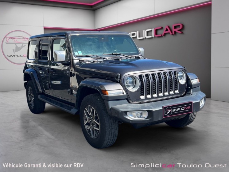 Jeep wrangler unlimited 4xe 2.0 l t 380 ch phev 4x4 bva8 overland 1ere main entretien jeep garantie 12 mois occasion...