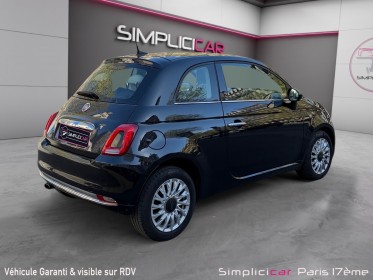 Fiat 500 my17 0.9 85 ch twinair ss dualogic lounge toit panoramique carplay radar de recul occasion paris 17ème (75)(porte...