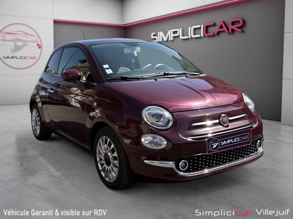 Fiat 500 1.2 69ch eco pack lounge, entretien fiat, toit panoramique, radar ar, garantie 12 mois. occasion simplicicar...