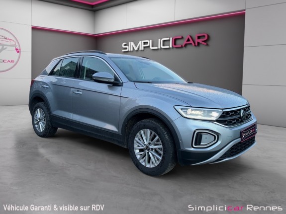 Volkswagen t-roc life 1.0 tsi 110ch bvm6 - caméra de recul - carplay - entretien vw occasion simplicicar rennes simplicicar...