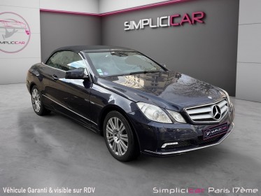 Mercedes classe e cabriolet 200 cgi blueefficiency executive garantie 12 mois occasion paris 17ème (75)(porte maillot)...