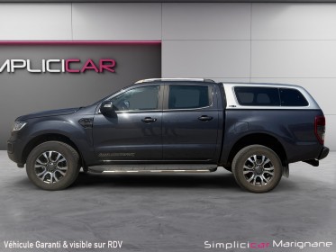 Ford ranger double cabine 2.0 ecoblue 213 bv10 wildtrak hardtop attelage cuir chauffant garantie 12 mois occasion simplicicar...