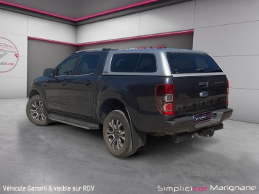 Ford ranger double cabine 2.0 ecoblue 213 bv10 wildtrak hardtop attelage cuir chauffant garantie 12 mois occasion simplicicar...