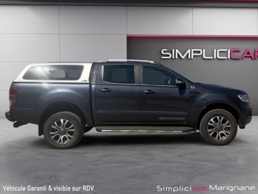 Ford ranger double cabine 2.0 ecoblue 213 bv10 wildtrak hardtop attelage cuir chauffant garantie 12 mois occasion simplicicar...