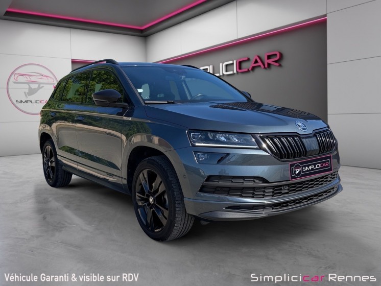 Skoda karoq 1.5 tsi 150 ch act dsg7 sportline carplay suivi skoda garantie 12 mois occasion simplicicar rennes simplicicar...