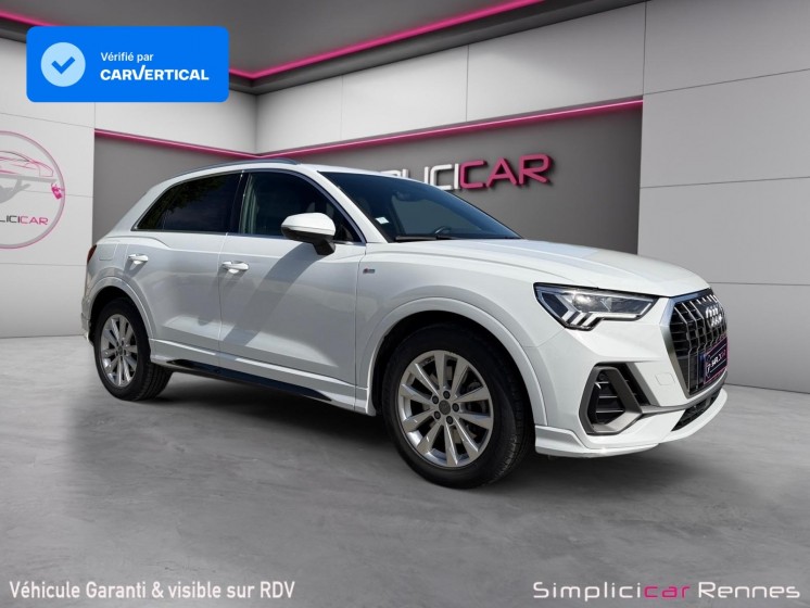 Audi q3 s line 40 tfsi 190 ch s tronic 7 quattro garantie 12mois carplay attelage radar av ar occasion simplicicar rennes...