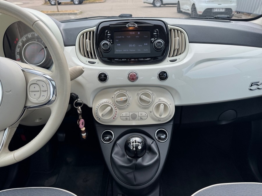 FIAT d'occasion 500 1.2 8V 69 LOUNGE de 2018 Troyes (10)﻿