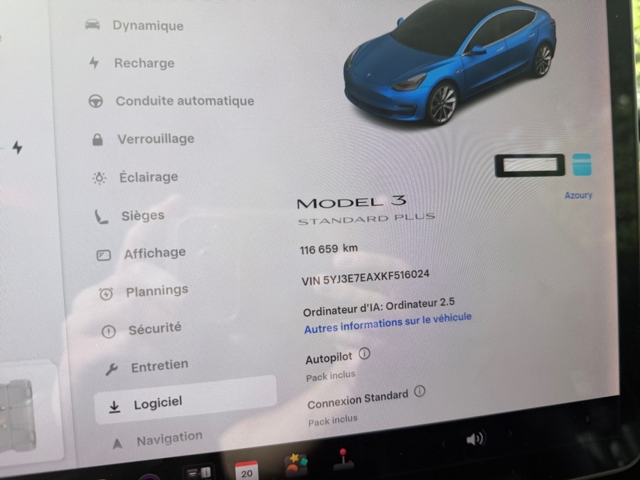 TESLA d'occasion MODEL 3 STANDARD PLUS de 2019 Paris 15 (75)﻿