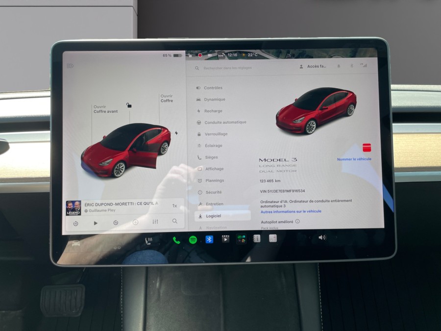TESLA d'occasion MODEL 3 DUAL GRANDE AUTONOMIE de 2021 Genevois (74)﻿