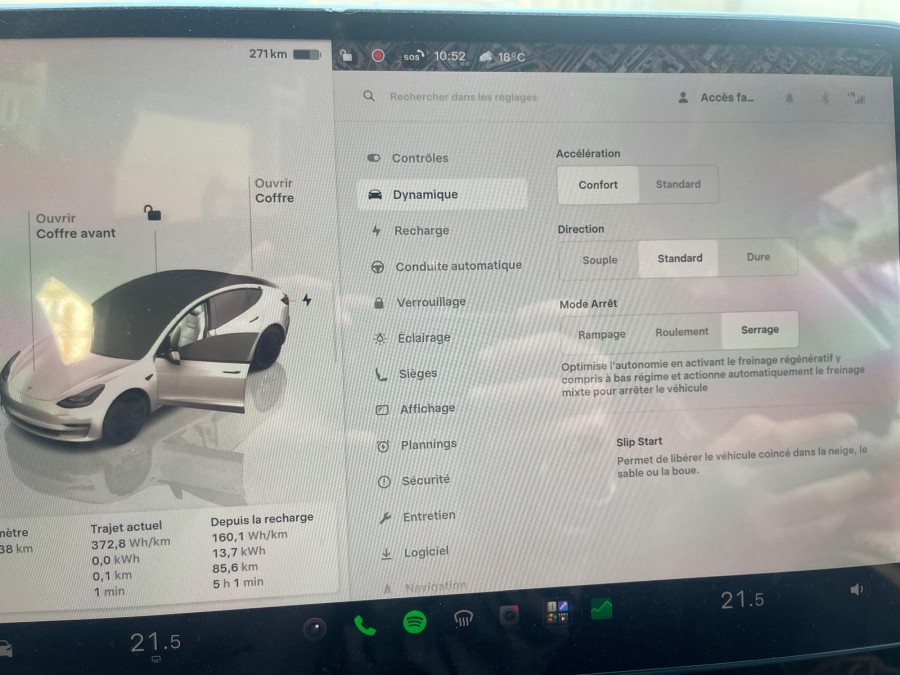 TESLA d'occasion MODEL3 AUTONOMIE STANDARD PLUS RWD de 2022 Paris 15