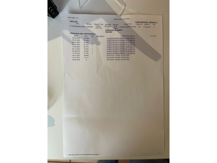 RENAULT d'occasion MEGANE 1.5 DCI 115 de 2020 Tours (37)﻿