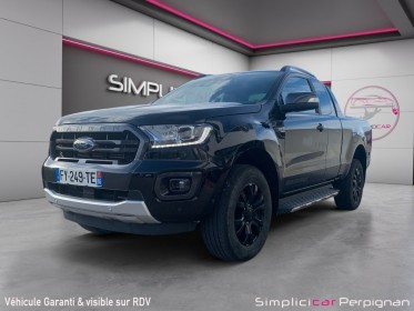 Ford ranger super cabine 2.0 213 ch bv10 wildtrak sièges chauffants/attelage/caméra/démarrage et ouverture sans clefs......