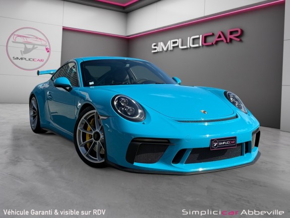 Porsche 911 gt3 4.0i pdk 500 bleu miami lift pack chrono occasion abbeville simplicicar simplicibike france