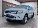 Ford ranger double cabine 2.2 tdci 150 4x4 limited attelage hard top sièges chauffants garantie 12 mois occasion simplicicar...