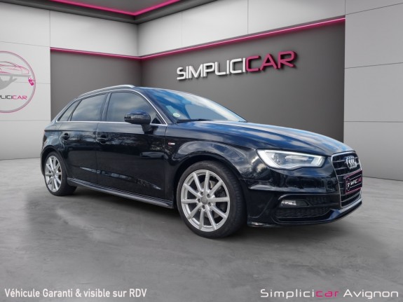 Audi a3 sportback sline 2.0 tdi 184   cuir xenon toit pano boite 6 camera garantie 12 mois occasion avignon (84) simplicicar...