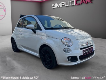 Fiat 500c 2014 0.9 105 ch twinair ss s, toit cabriolet, radar de recul, garantie 12 mois, occasion simplicicar villejuif ...