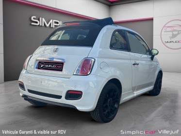 Fiat 500c 2014 0.9 105 ch twinair ss s, toit cabriolet, radar de recul, garantie 12 mois, occasion simplicicar villejuif ...