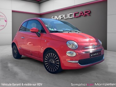 Fiat 500 my17 1.2 69 ch eco pack lounge carplay, regulateur, toit panoramique, garantie 12 mois occasion montpellier (34)...