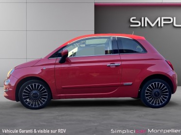 Fiat 500 my17 1.2 69 ch eco pack lounge carplay, regulateur, toit panoramique, garantie 12 mois occasion montpellier (34)...