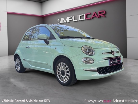 Fiat 500 my20 serie 7 euro 6d 1.2 69 ch eco pack s/s lounge couleur rare, carplay, toit panoramique, régulateur, garantie...