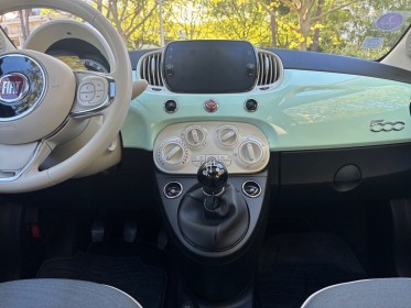 Fiat 500 my20 serie 7 euro 6d 1.2 69 ch eco pack s/s lounge couleur rare, carplay, toit panoramique, régulateur, garantie...