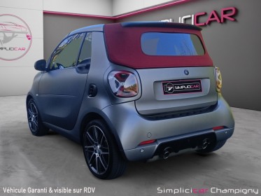 Smart fortwo cabrio brabus xclusive 109 cv- cuir -sièges chauffants - sono jbl- capote rouge - camera recul occasion...