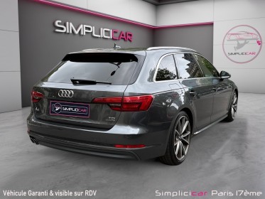 Audi a4 avant v6 3.0 tdi 218 s tronic 7 quattro s line/toit ouvrant/bang  olufsen/ virtual cockpit/garantie 12...