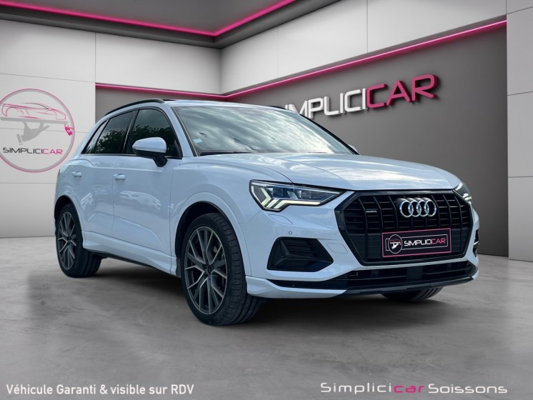 Audi q3 q3 40 tdi 190 stronic7 quattro design luxe - suivi complet/toit pano/cockpit/caméra/ja20 - garantie 12 mois occasion...