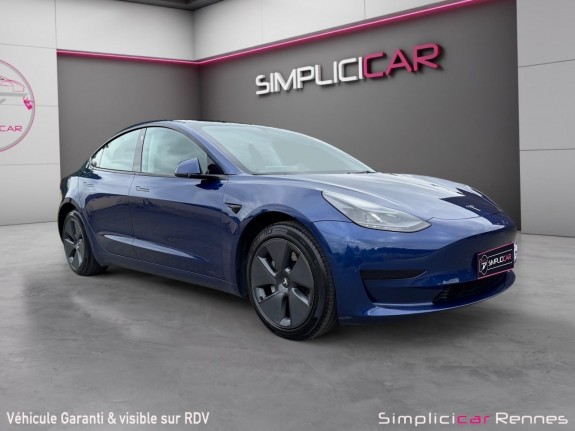 Tesla model 3 standard range plus rwd - 400km d'autonomie 60kw - bleu outremer métallisé occasion simplicicar rennes...
