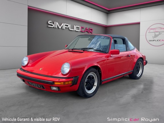 Porsche 911 3.2 231 ch targa carrera moteur type 930/26 boîte 915 à 5 rapports garantie 12 mois occasion simplicicar royan...