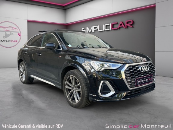 Audi q3 sportback 35 tfsi 150 ch s tronic 7 s edition, toit ouvrant, sieges electrique, chauffant, entretien audi occasion...