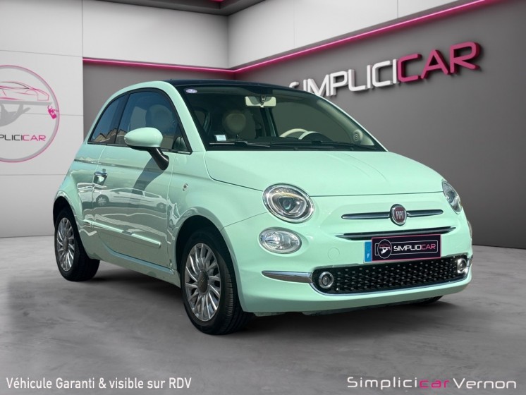 Fiat 500 my17 1.2 69 ch lounge  entretien complet  garantie 12 mois occasion simplicicar vernon simplicicar simplicibike france