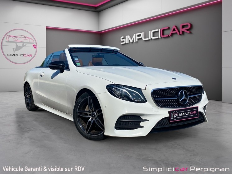 Mercedes classe e cabriolet 200 9g-tronic amg line - sièges chauff/eléc, int camel, chauffe nuque - garantie 12 mois...