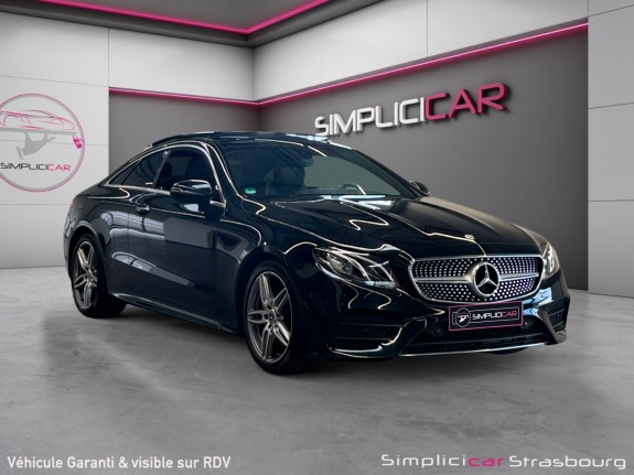 Mercedes classe e coupe 200 9g-tronic amg line toit ouvrant - camera - keyless go - ambiance led - pack bois occasion...