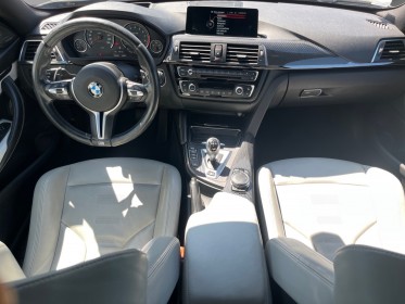 Bmw m4 coupe f82 450 ch pack competition m dkg7 car play / supp. silencieux / toit et diffuseur carbone / suivi entretien...