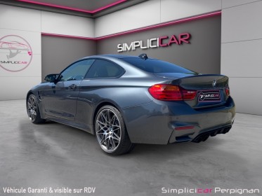 Bmw m4 coupe f82 450 ch pack competition m dkg7 car play / supp. silencieux / toit et diffuseur carbone / suivi entretien...