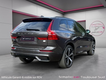 Volvo xc60 t6 recharge awd 253 ch  145 ch geartronic 8 r-design toit ouvrant attelage electrique 12 mois de garantie occasion...