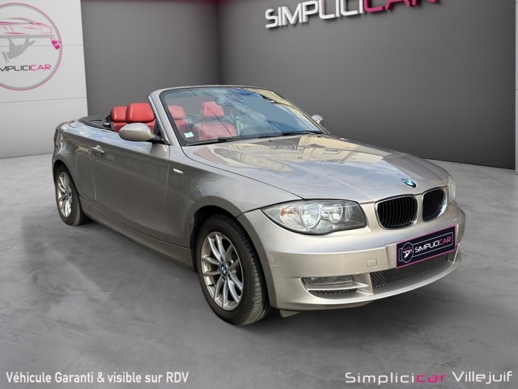 Bmw serie 1 cabriolet e88 120d 177 ch luxe entretien bmw radar de recul apple car play sièges cuir garantie 12 mois occasion...