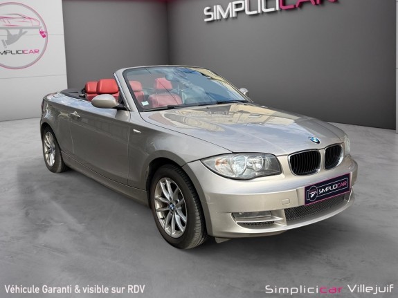 Bmw serie 1 cabriolet e88 120d 177 ch luxe entretien bmw radar de recul apple car play sièges cuir garantie 12 mois occasion...