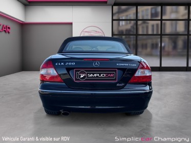 Mercedes classe clk cabriolet 200 k elégance boite- auto carnet d'entretien-interieur cuir-sieges electriques a memoire...